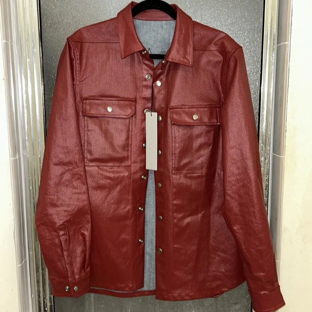 Authentic Rick Owens Office Cotton Button-Up Shirt